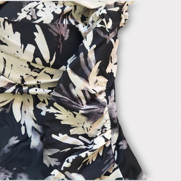 Swimsuits For All Floral One Piece Drape Size 32 - Picture 3 of 5